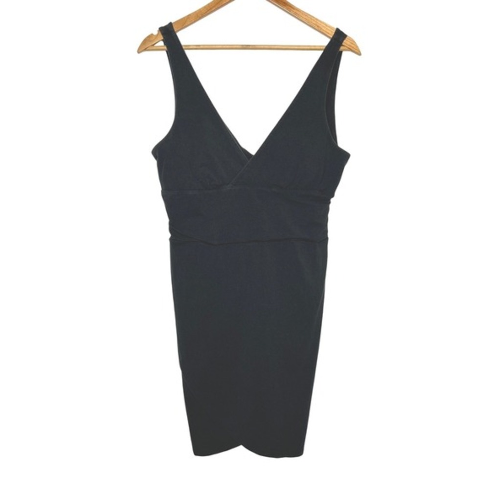 Vintage Victoria's Secret Built In Bra Dress L Y2K Black Fitted Mini Dress Sexy‎